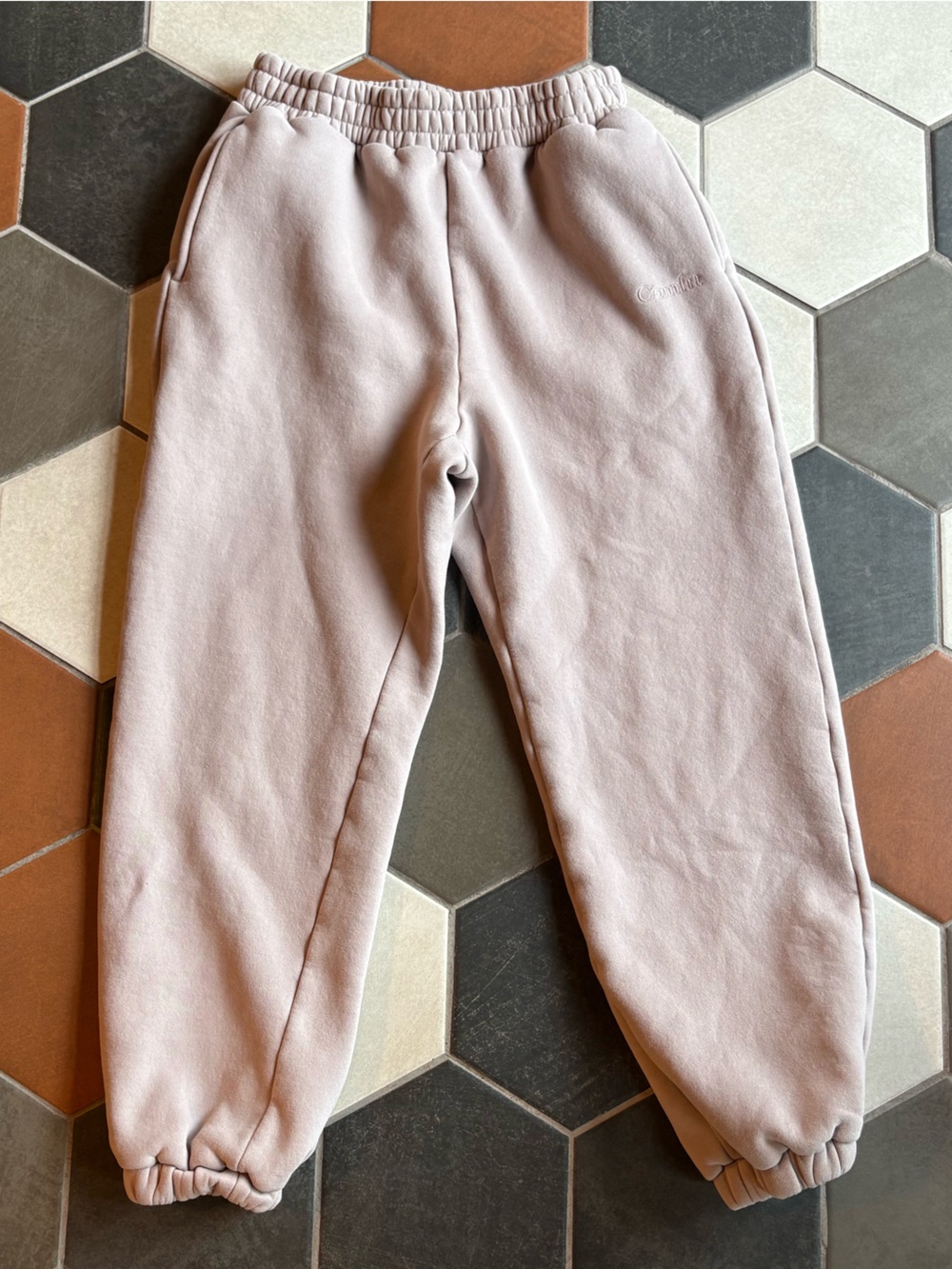 Men's Relaxed Joggers in Pale Mauve